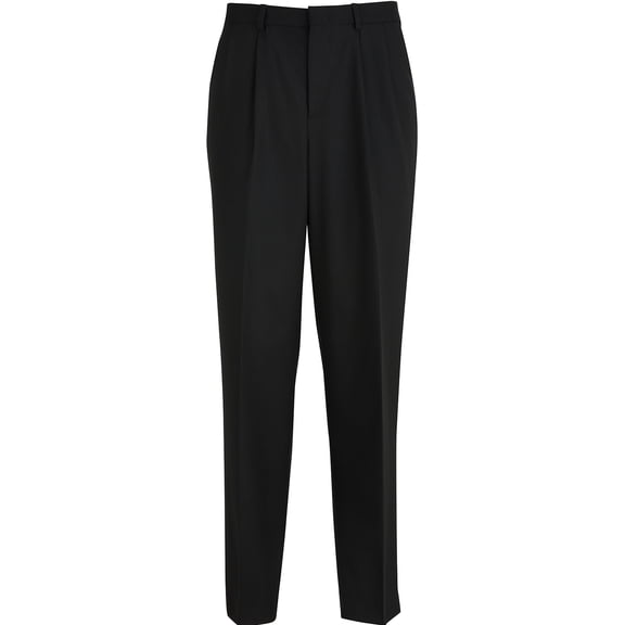 EDWARDS SIGNATURE MENS EZ FIT PLEATED DRESS PANT, BLACK, 58-32
