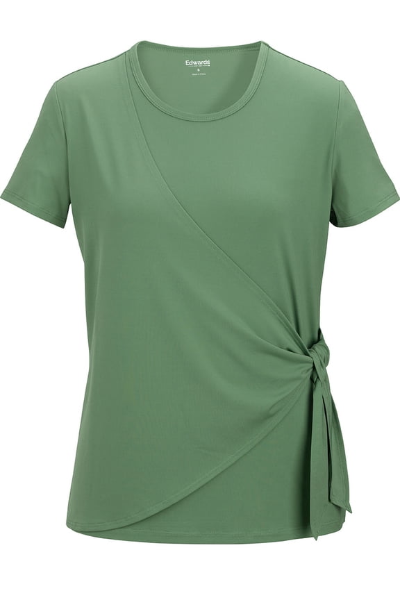 EDWARDS SOFT WRAP LADIES BLOUSE, SAGE, 3XL