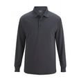 thumbnail image 1 of EDWARDS UNISEX SNAG PROOF LONG SLEEVE POLO,1562,STEEL GREY,XL, 1 of 3