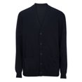 thumbnail image 1 of EDWARDS V-NECK COTTON BLEND CARDIGAN-2POCKETS,4080,NAVY,M, 1 of 1