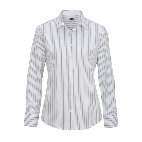 EDWARDS WOMENS LONG SLEEVE PATTERNED DRESS SHIRT, LAVENDER, M