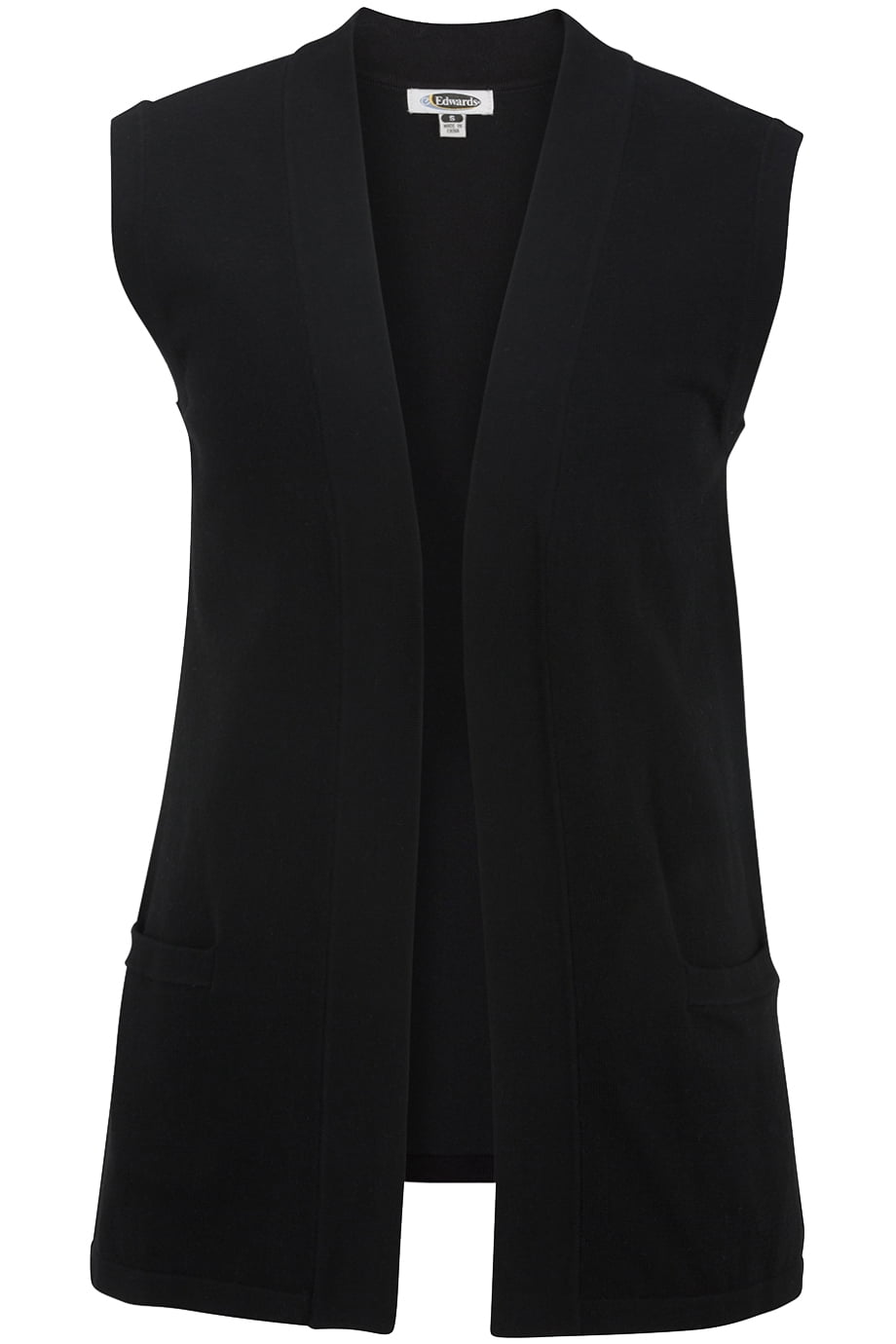EDWARDS Women's' OPEN CARDIGAN SWEATER VEST--7026,7026,BLACK,4XL ...