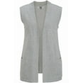 thumbnail image 1 of EDWARDS Women's' OPEN CARDIGAN SWEATER VEST--7026,7026,GREY HEATHER,M, 1 of 1