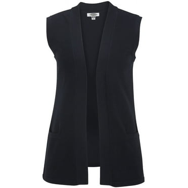 EDWARDS Women's' OPEN CARDIGAN SWEATER VEST--7026,7026,NAVY,XS