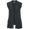 thumbnail image 1 of EDWARDS Women's' OPEN CARDIGAN SWEATER VEST--7026,7026,SMOKE HEATHER,XS, 1 of 1