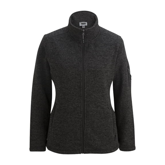 EDWARDS Women's' SWEATER KNIT FLEECE JACKET--6460,6460,BLACK HEATHER,3XL