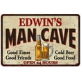 thumbnail image 1 of EDWIN'S Man Cave Metal Sign Wall Decor Gift 8x12 108120011137, 1 of 1