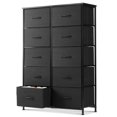 EDX 10 Drawer Dresser, Wide Chest Of Drawers Nightstand Storage Tower