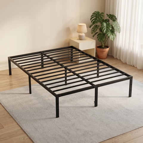 EDX 12 Inch Metal Platform Bed Frame with Steel Slats, No Box Spring Needed, Noise Free, Easy Assembly, Full