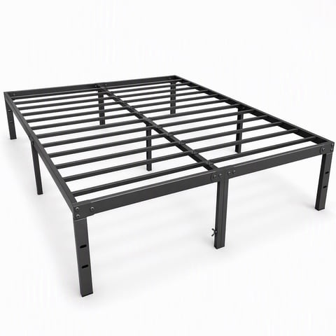 EDX 12 Inch Metal Platform Bed Frame with Steel Slats, No Box Spring Needed, Noise Free, Easy Assembly, Full