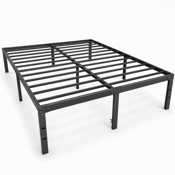 EDX 12 Inch Metal Platform Bed Frame with Steel Slats, No Box Spring Needed, Noise Free, Easy Assembly, Full