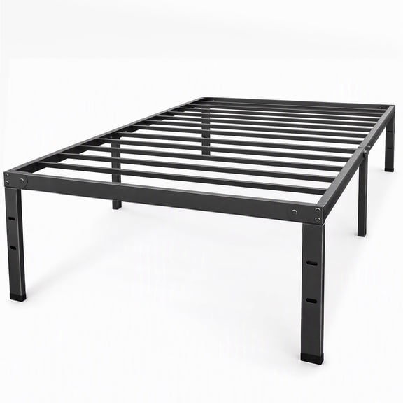 EDX 12 Inch Metal Platform Bed Frame with Steel Slats, No Box Spring Needed, Noise Free, Easy Assembly, Twin