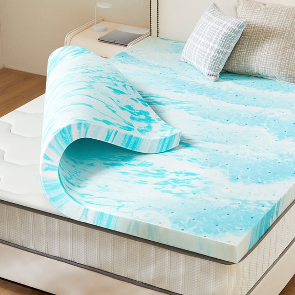 EDX 2 Inch Cool Gel Memory Foam Mattress Topper Full Size Bed, Comfort Body Support & Pressure Relief, CertiPUR-US Certified