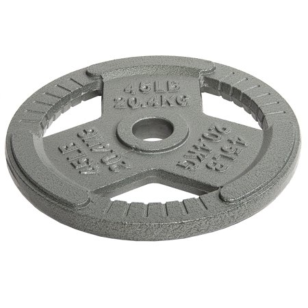 EDX 2-Inch Olympic Cast Iron Weight Plate – Rust-Resistant, Grip-Friendly Design for Powerlifting, CrossFit, and Home Gym Training – 45LB