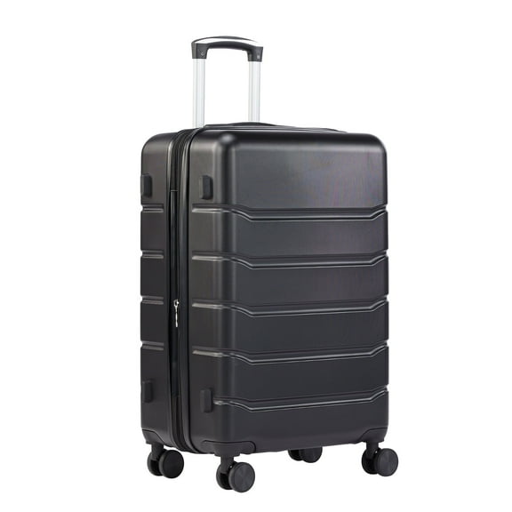 ZUNMOS  24" Luggage Hardside Suitcase with Spinner Wheels and TSA Lock, Black