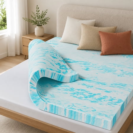 EDX 2 Inch Cool Gel Memory Foam Mattress Topper Small Single Size Bed, Comfort Body Support & Pressure Relief, CertiPUR-US Certified price history and forecast - edx TP-HM