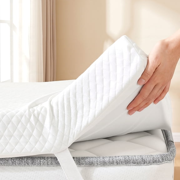 EDX 3 Inch Full Size Gel Memory Foam Mattress Topper, Bed Topper with Removable Soft Cover, 54in×75in