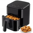 thumbnail image 1 of EDX 3 QT Digital Air Fryer, 800W Compact Countertop Air Fryer with Temperature Control, Black, 1 of 7