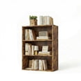 thumbnail image 1 of EDX 3 Tier Bookcase Storage, 40 Inch Large Tall Floor Standing Open Bookshelf for Home Office, Living Room, and Bedroom, Rustic Brown, 1 of 6