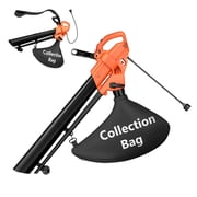 EDX 3-in-1 Corded Leaf Blower, Vacuum and Mulcher, 500 CFM 167 MPH Electric Yard Cleaner with 40L Collection Bag, Orange