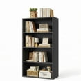 thumbnail image 1 of EDX 4 Tier Bookcase Storage, 42 Inch Large Tall Floor Standing Open Bookshelf for Home Office, Living Room, and Bedroom, Black, 1 of 6