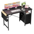 thumbnail image 1 of EDX 40 Inch Computer Desk with 3 Drawers, Writing Desk with Side Storage Pocket, for Home Office, Bedroom , Black, 1 of 7