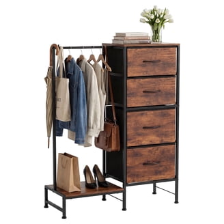 portable dresser Dresser for Bedroom with 4 Fabric Drawers, Tall Chest Organizer Units for Clothing, Closet, Kidsroom, Storage Tower with Cabinet