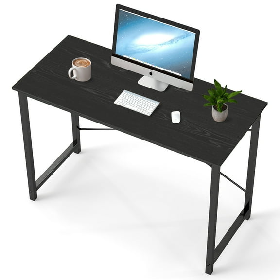 EDX 44 Inch Computer Desk for Small Spaces, Small&nbsp;Student Study Gaming Writing Work, Modern Simple PC Table Workstation for Home Office, Black