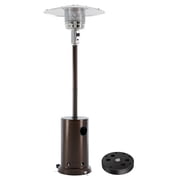 EDX 48,000 BTU Propane Patio Heater, Comes with Heating Grid, Wheels and Sandbox, Stable Base for Home, Outdoor, Brown