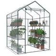 thumbnail image 1 of EDX 56-Inch Portable Walk-In Greenhouse, Non-Frame Design for Garden and Patio, Indoor and Outdoor Use, Transparent, 1 of 6