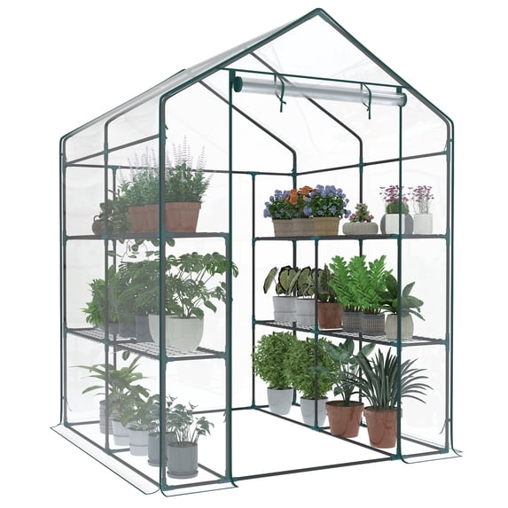 EDX 56-Inch Portable Walk-In Greenhouse, Non-Frame Design for Garden and Patio, Indoor and Outdoor Use, Transparent