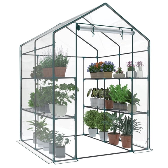 EDX 56-Inch Portable Walk-In Greenhouse, Non-Frame Design for Garden and Patio, Indoor and Outdoor Use, Transparent