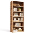 thumbnail image 1 of EDX 6 Tier Bookcase Storage, 63 Inch Large Tall Floor Standing Open Bookshelf for Home Office, Living Room, and Bedroom, Rust, 1 of 9