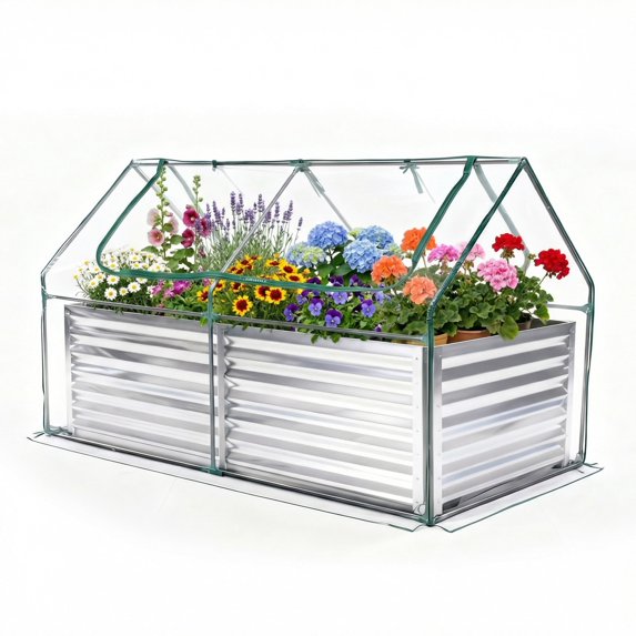 EDX 6 ft. x 3 ft. x 2 ft. Mini Greenhouse with 2 Zipper Doors & Water Resistant UV Protected ,for Flowers, vegetables and herbs ,Transparent