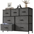 thumbnail image 1 of EDX 7 Drawer Dresser, Nightstand Storage Wide Chest of Dressers for Living Room, Bedroom, Hallway, Grey, 1 of 8