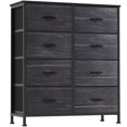 thumbnail image 1 of edx 8 Drawers Fabric Dresser for Bedroom, Drawer Organizer Storage Cabinet for Closet, Clothes, TV Stand, Black, 1 of 9