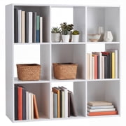 EDX 9 Cube Storage Organizer, Open Cube Storage Bookcase with 3 Removable Back Panels, 36" L 11.6" W 36"H, for Home & Office, White