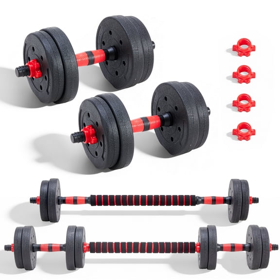 EDX Adjustable-Dumbbells-Sets,Free Weights-Dumbbells Set of 2 Convertible To Barbell A Pair of Lightweight for Home Gym,Women and Men Equipment