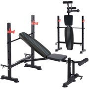 EDX Adjustable Weight Bench Set with Leg Extension & Curl, Foldable Home Gym Bench, Heavy-Duty 650 lbs Capacity, Multi-Position Backrest, Black
