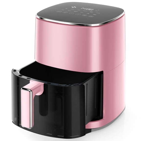 EDX Air Fryer,6 Qt Compact & Large with 400F for Crispy, Electric Multifunctional Cooker with Digital LED, Pink