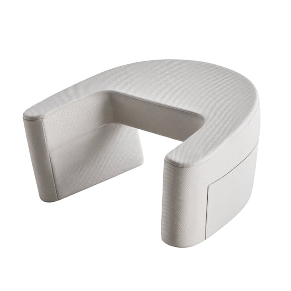 EDX Arc Shape Reading Pillow for reading, Armrest Gaming Pillow for Working, Lap Desk Pillow for Adult Sitting in Bed Sofa Floor, Grey