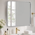 thumbnail image 1 of EDX Bathroom Mirror 24"x 36" Wall Mirror with Rectangular Metal Frame, Silver, 1 of 6