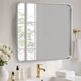 thumbnail image 1 of EDX Bathroom Mirror 30"x 40" Wall Mirror with Rectangular Metal Frame, Silver, 1 of 6