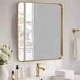 thumbnail image 1 of EDX Bathroom Mirror 32"x 36" Wall Mirror with Rectangular Metal Frame, Gold, 1 of 6