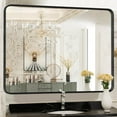 thumbnail image 1 of EDX Bathroom Mirror 36"x 40"Wall Mirror with Rectangular Metal Frame, Gold, 1 of 7