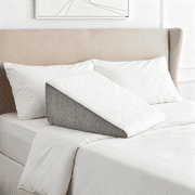 EDX Bed Wedge Pillow, Foam Bed Pillow with Washable Cover for Sleep Apnea, Acid Reflux, and Back Pain Relief, Leg Elevation, Incline Cushion for Sleeping (Standard Width 12" Height)