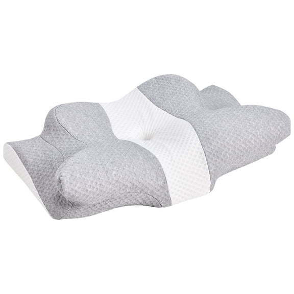 EDX Bed Pillows for Neck Pain and Shoulder Relief,Ergonomic Side Sleeper Pillow for Contour Support for Bed Sleeping,Memory Foam Pillows Orthopedic Pillow for Back Stomach Sleepers,Gray