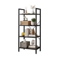 thumbnail image 1 of EDX Bookcase, 4 Tier Book Shelf, Storage Shelf, Classic Modern Bookcase for CDs, Movies, Books, Industrial Bookcase for Home Office, Living Room, Kitchen, Bedroom, Black, 1 of 6