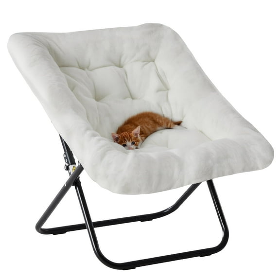 EDX Comfy Chair for Adults, Soft Faux Fur Folding Lounge for Bedroom Living Room Dorm Rooms Flexible Reading Chair