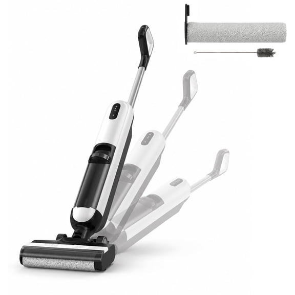 EDX Cordless Wet Dry Vacuum Floor Cleaner, Power Modes for Hardwood & Carpet, Smart Self-Cleaning & Dual Tank System